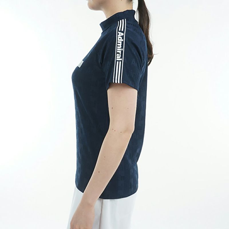 アドミラル ゴルフ Admiral GOLF レディース レディース ストライプジャガード モックネックシャツ ADLA503 詳細13