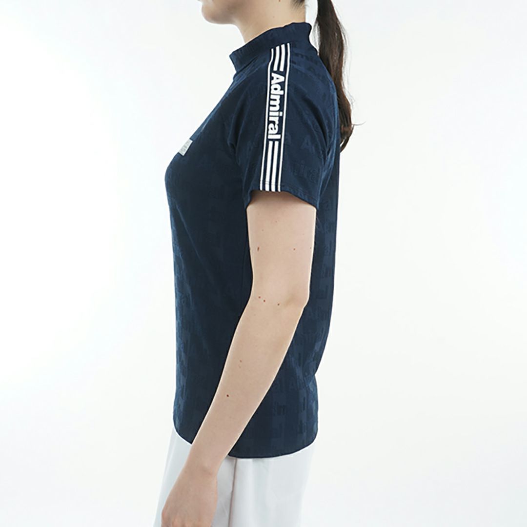 アドミラル ゴルフ Admiral GOLF レディース レディース ストライプジャガード モックネックシャツ ADLA503 詳細13