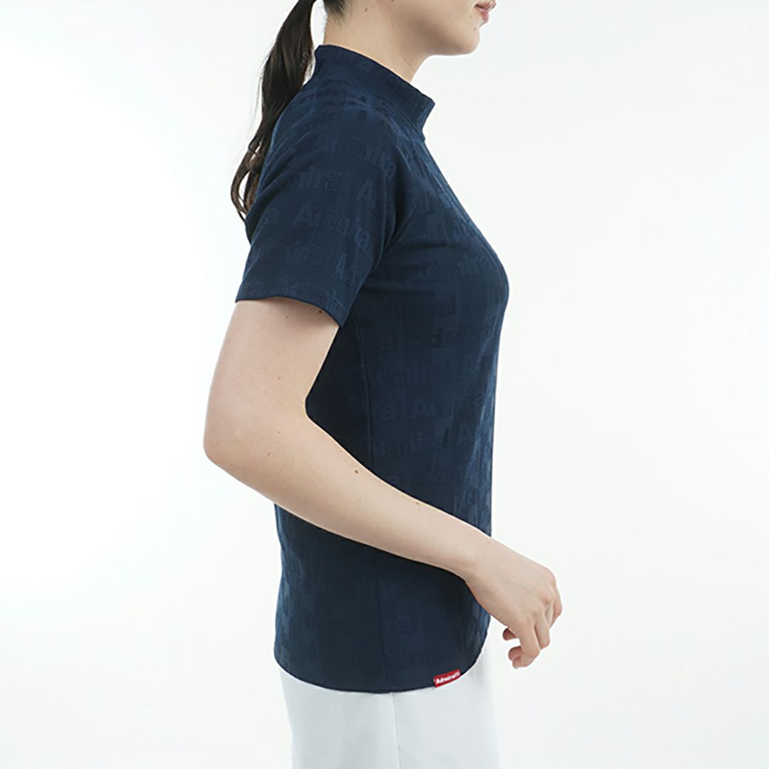 アドミラル ゴルフ Admiral GOLF レディース レディース ストライプジャガード モックネックシャツ ADLA503 詳細14