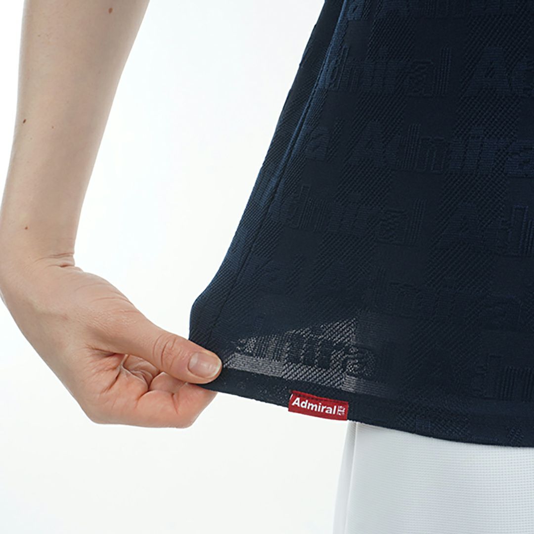 アドミラル ゴルフ Admiral GOLF レディース レディース ストライプジャガード モックネックシャツ ADLA503 詳細15