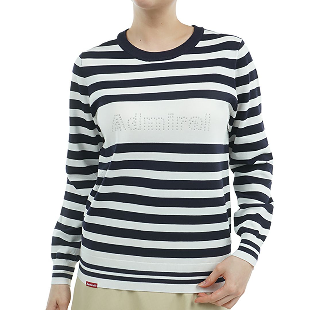 アドミラル ゴルフ Admiral GOLF レディース レディース メタリックロゴ ドライタッチLSセーター ADLA504 詳細1