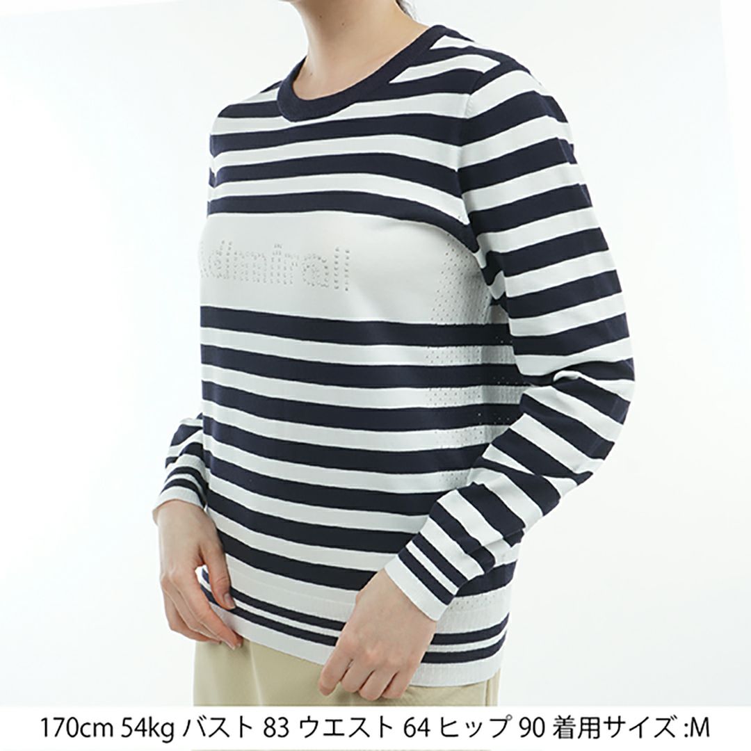 アドミラル ゴルフ Admiral GOLF レディース レディース メタリックロゴ ドライタッチLSセーター ADLA504 詳細3