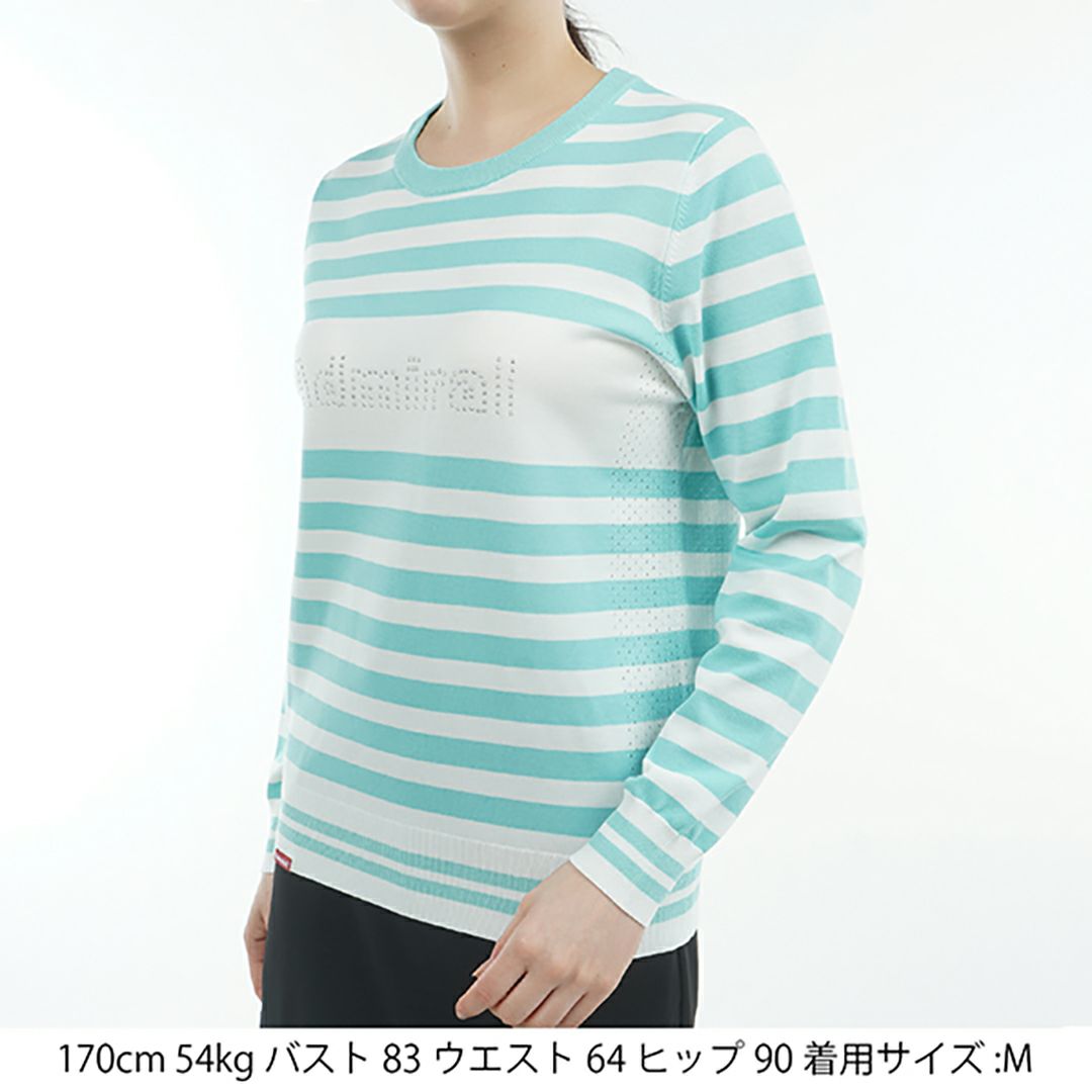 アドミラル ゴルフ Admiral GOLF レディース レディース メタリックロゴ ドライタッチLSセーター ADLA504 詳細5
