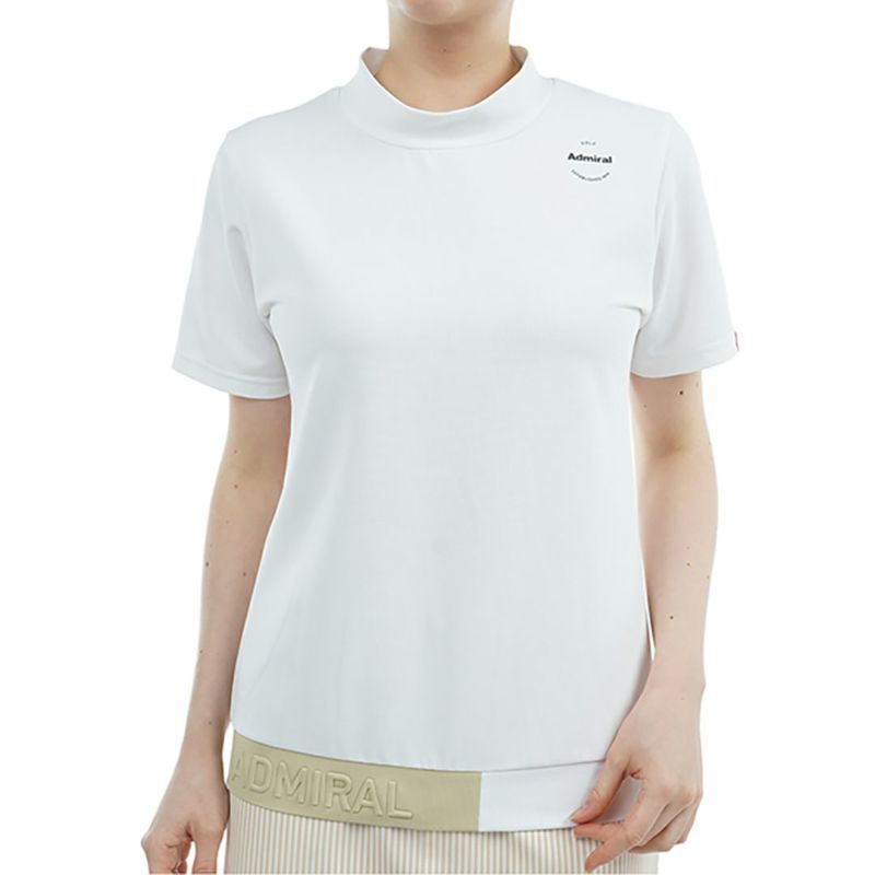 アドミラル ゴルフ Admiral GOLF レディース レディース ミニワッフル エンボスロゴ モックシャツ ADLA506 詳細2