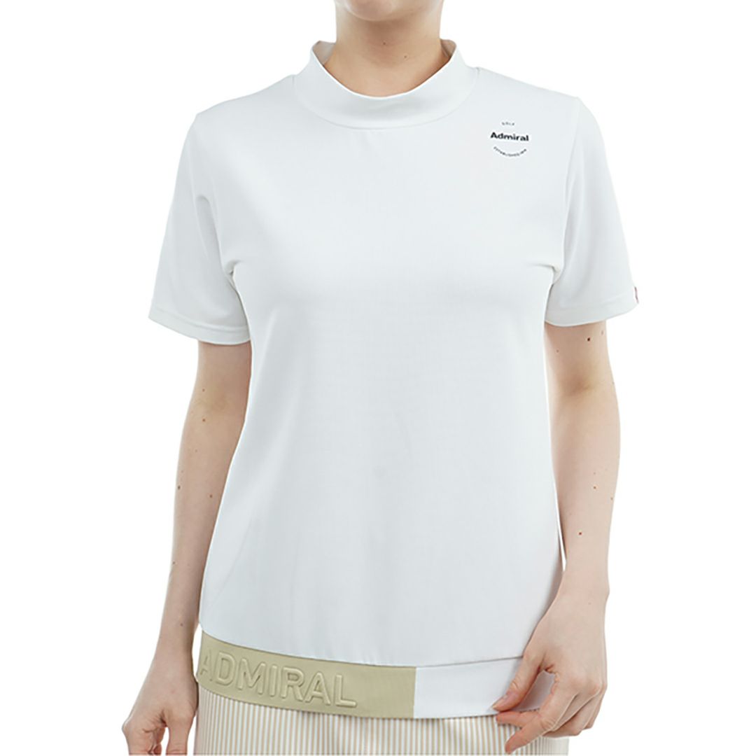 アドミラル ゴルフ Admiral GOLF レディース レディース ミニワッフル エンボスロゴ モックシャツ ADLA506 詳細2