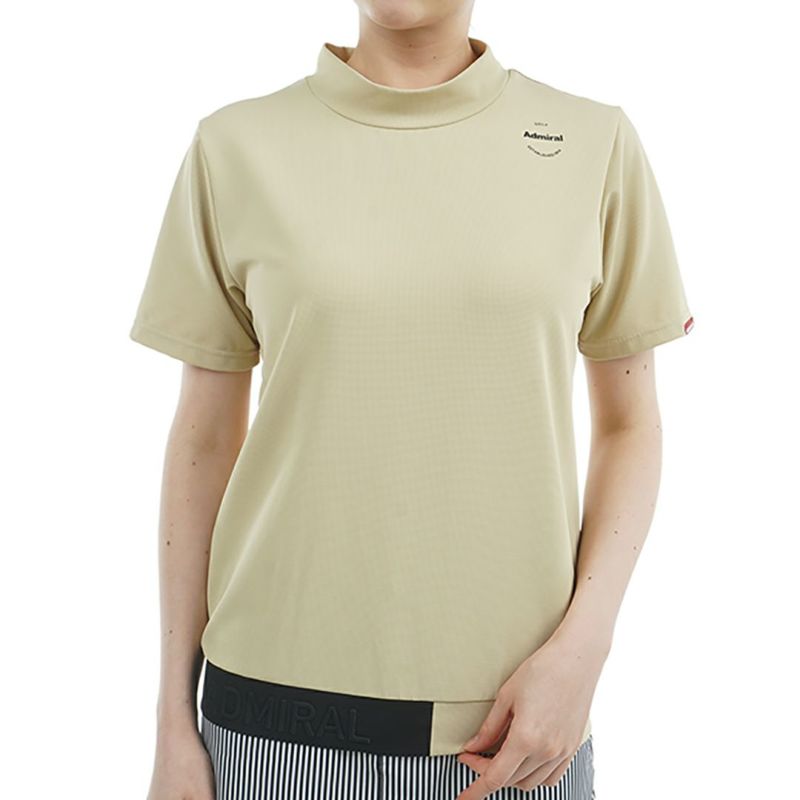 アドミラル ゴルフ Admiral GOLF レディース レディース ミニワッフル エンボスロゴ モックシャツ ADLA506 詳細3