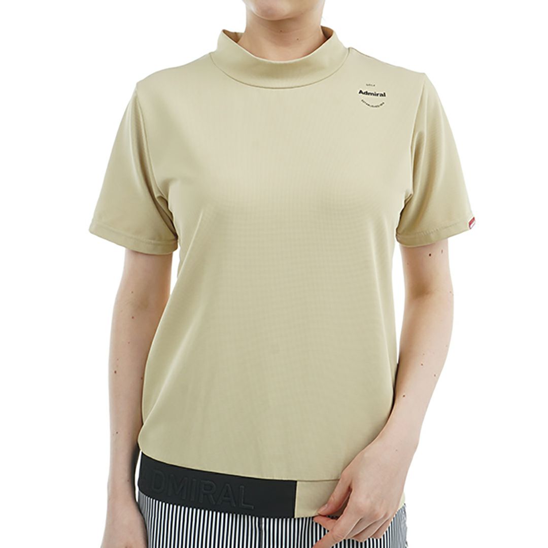 アドミラル ゴルフ Admiral GOLF レディース レディース ミニワッフル エンボスロゴ モックシャツ ADLA506 詳細3