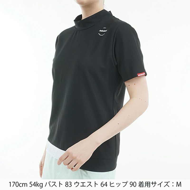アドミラル ゴルフ Admiral GOLF レディース レディース ミニワッフル エンボスロゴ モックシャツ ADLA506 詳細4