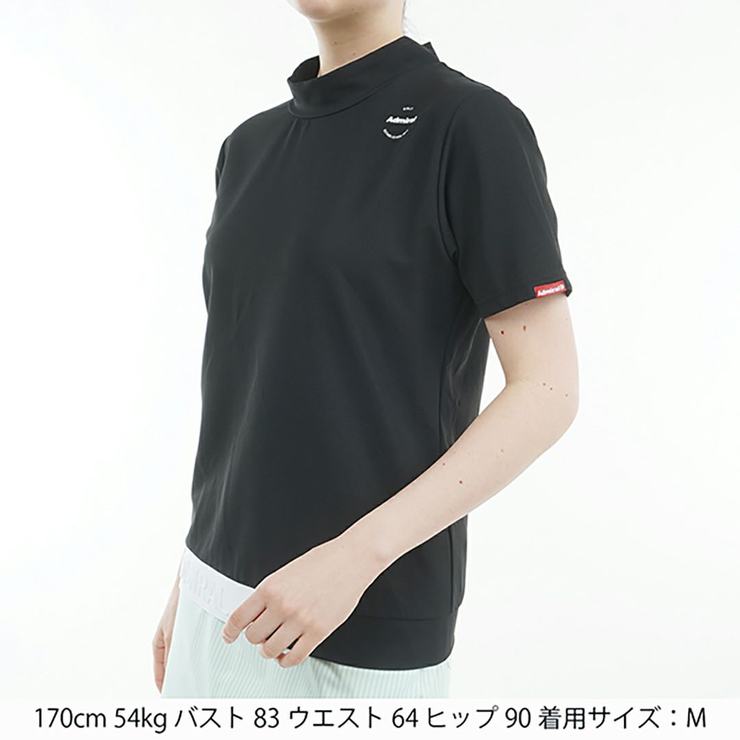 アドミラル ゴルフ Admiral GOLF レディース レディース ミニワッフル エンボスロゴ モックシャツ ADLA506 詳細4