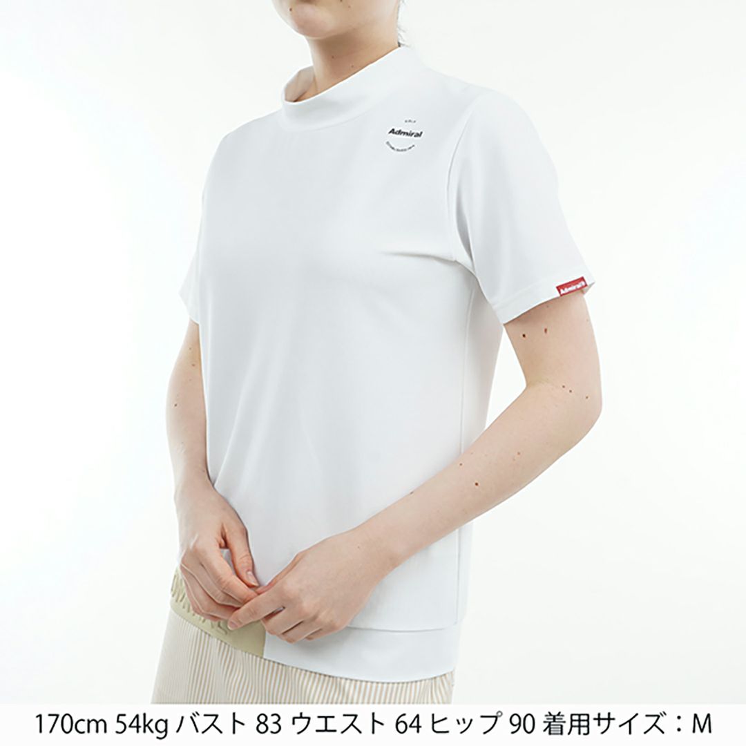 アドミラル ゴルフ Admiral GOLF レディース レディース ミニワッフル エンボスロゴ モックシャツ ADLA506 詳細6