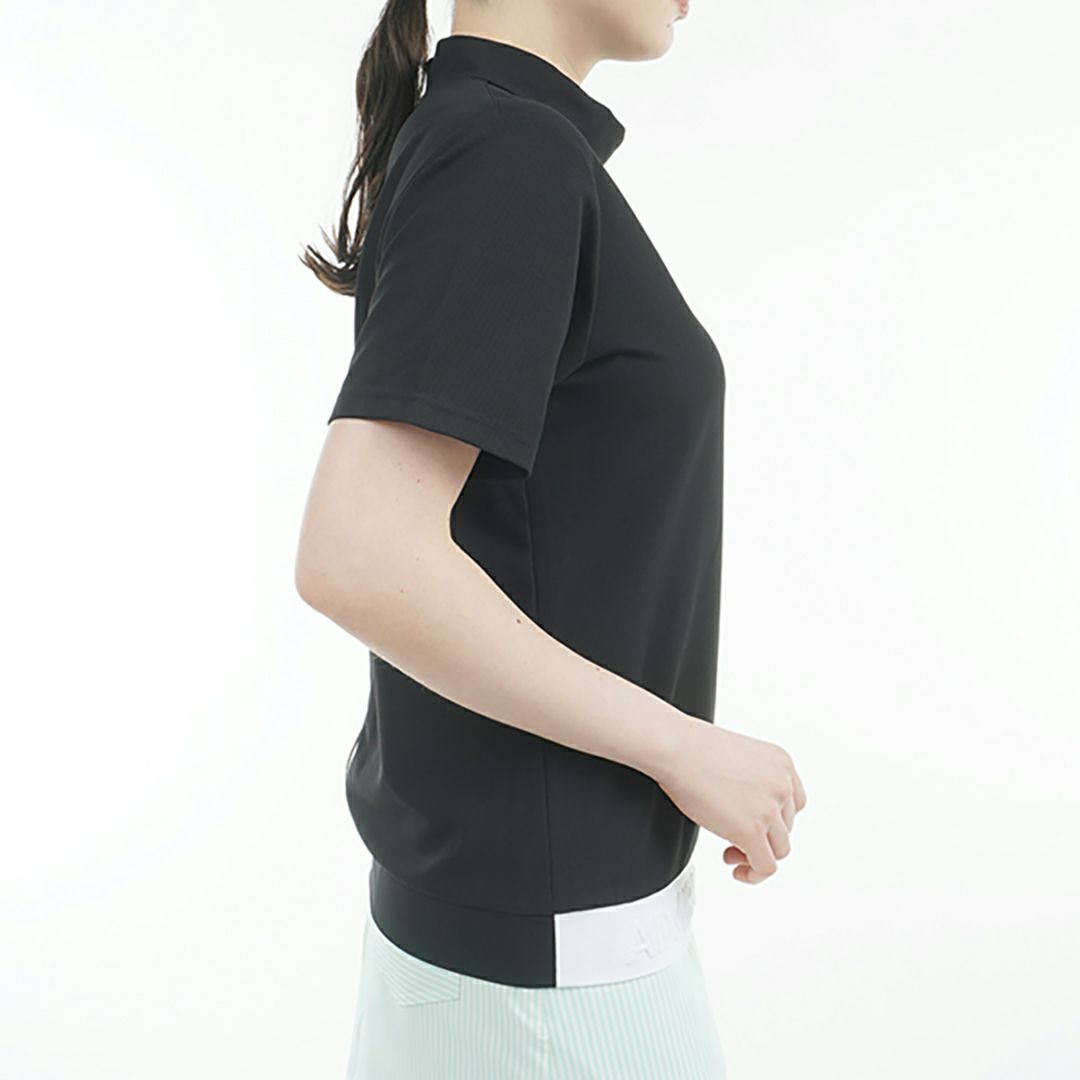 アドミラル ゴルフ Admiral GOLF レディース レディース ミニワッフル エンボスロゴ モックシャツ ADLA506 詳細11