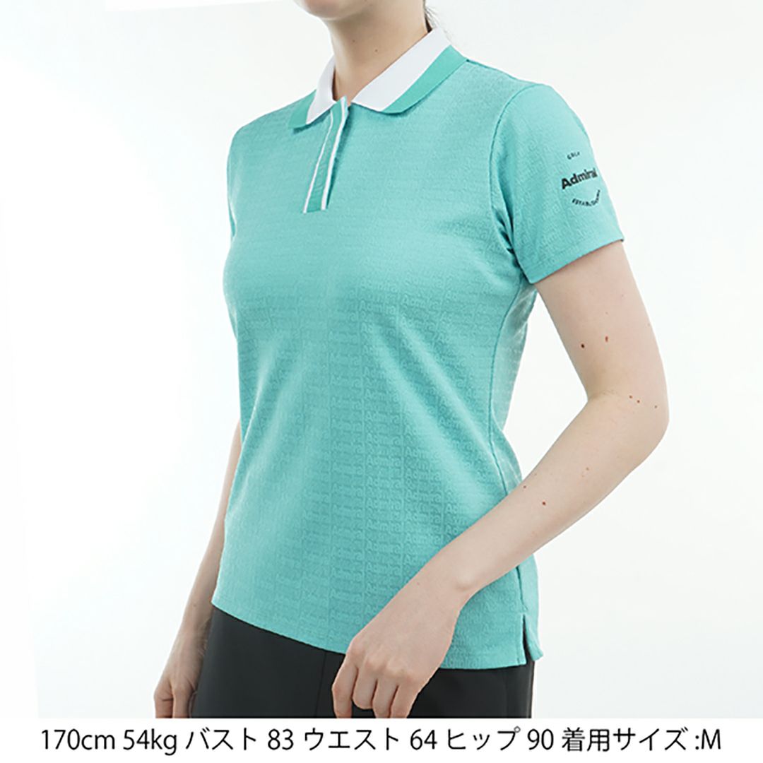 アドミラル ゴルフ Admiral GOLF レディース レディース ロゴジャガード ポロシャツ ADLA508 詳細8