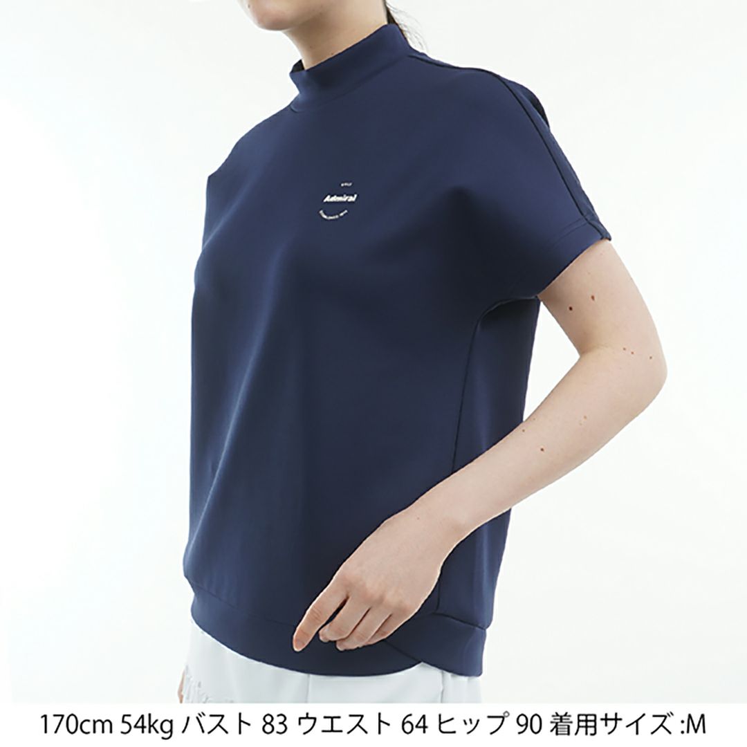 アドミラル ゴルフ Admiral GOLF レディース レディース エンボスロゴ ダンボールモックシャツ ADLA513 詳細11
