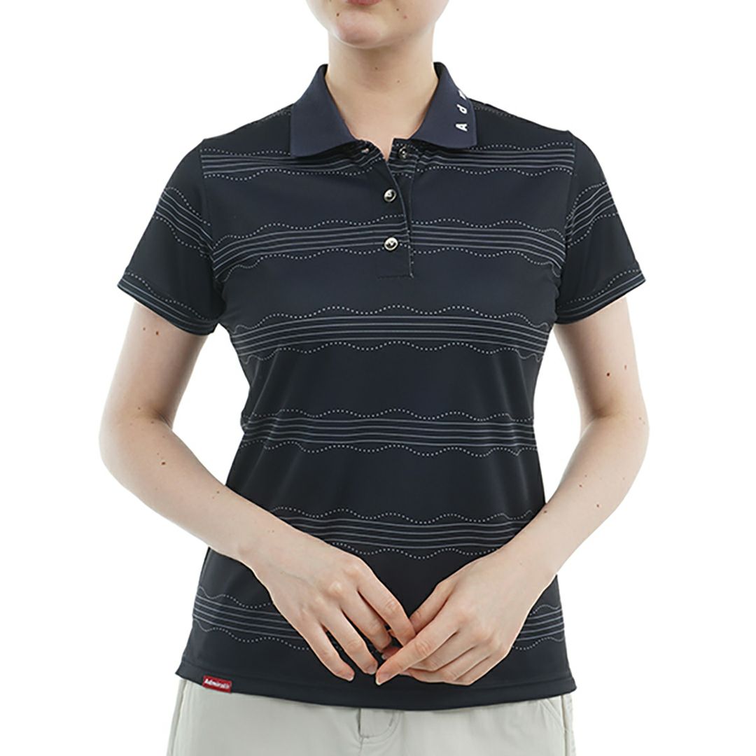 アドミラル ゴルフ Admiral GOLF レディース レディース スパッシー ウェーブストライプ ポロシャツ ADLA517 詳細1