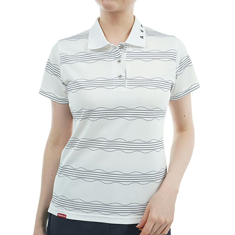 アドミラル ゴルフ Admiral GOLF レディース レディース スパッシー ウェーブストライプ ポロシャツ ADLA517 詳細2