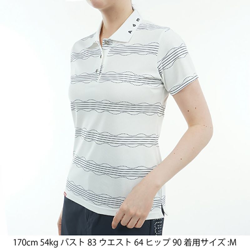 アドミラル ゴルフ Admiral GOLF レディース レディース スパッシー ウェーブストライプ ポロシャツ ADLA517 詳細6