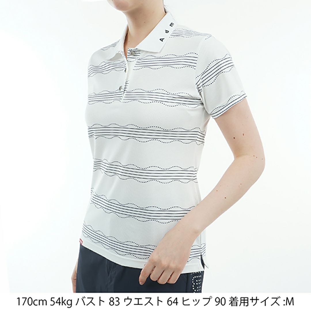 アドミラル ゴルフ Admiral GOLF レディース レディース スパッシー ウェーブストライプ ポロシャツ ADLA517 詳細6