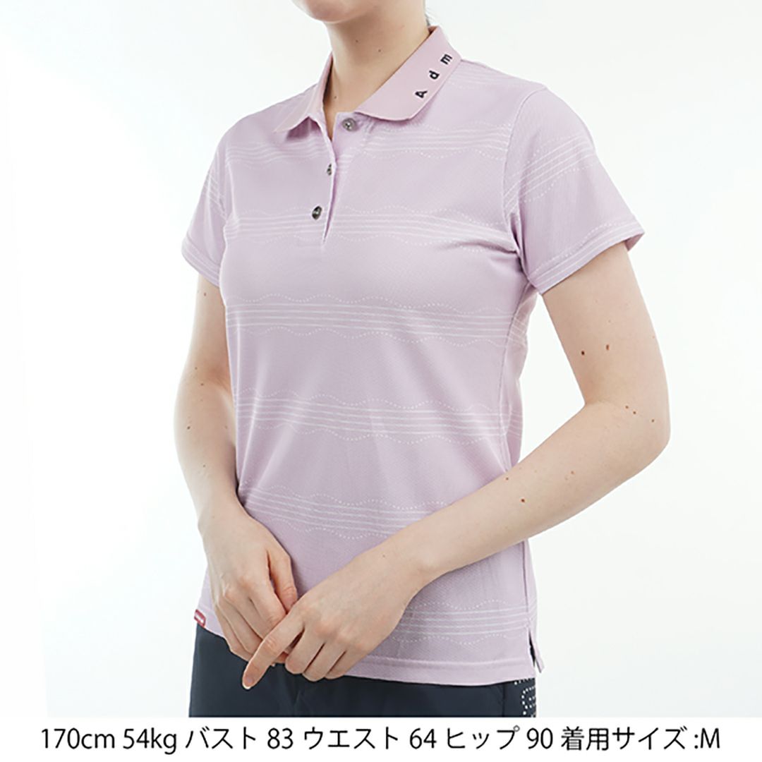アドミラル ゴルフ Admiral GOLF レディース レディース スパッシー ウェーブストライプ ポロシャツ ADLA517 詳細8