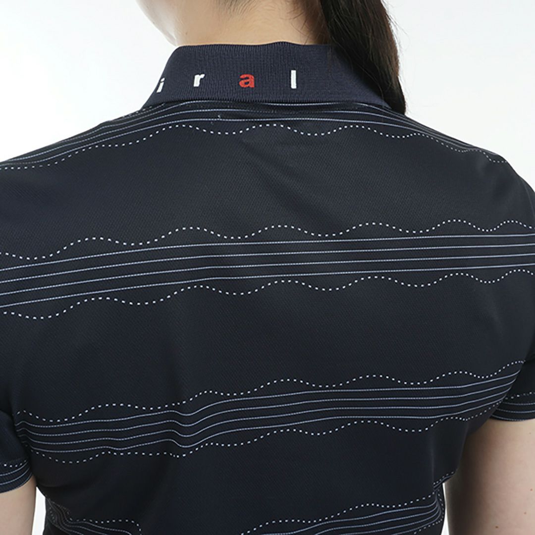 アドミラル ゴルフ Admiral GOLF レディース レディース スパッシー ウェーブストライプ ポロシャツ ADLA517 詳細13