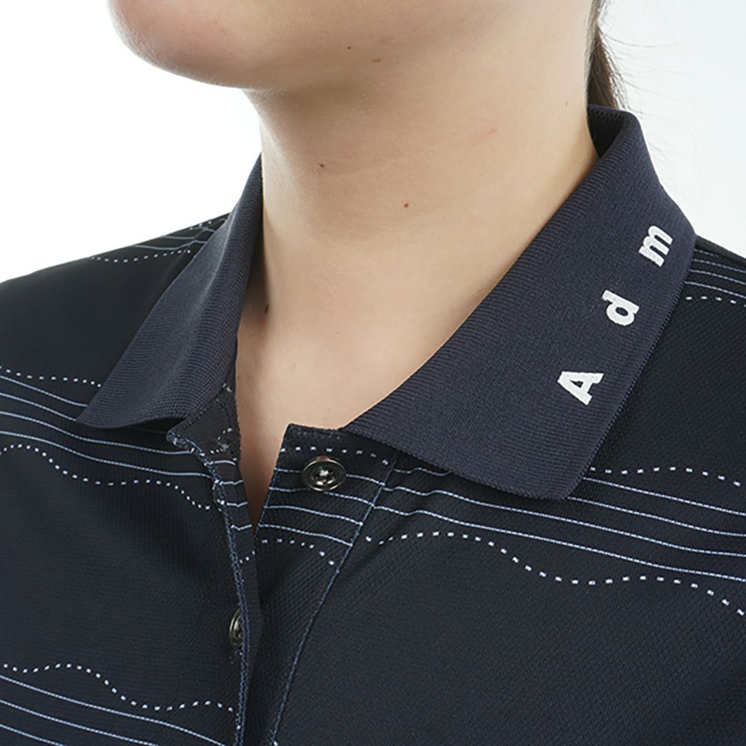 アドミラル ゴルフ Admiral GOLF レディース レディース スパッシー ウェーブストライプ ポロシャツ ADLA517 詳細14