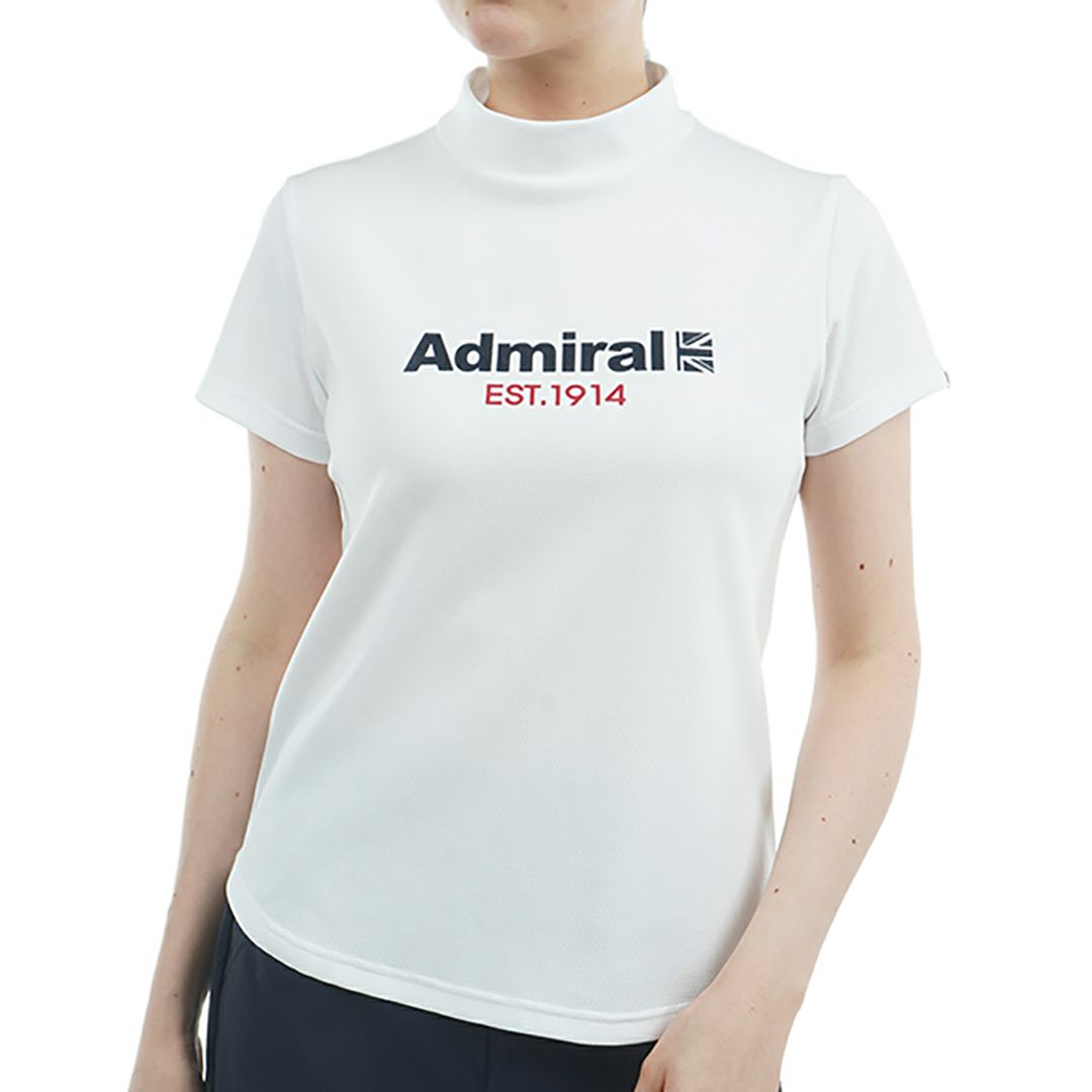アドミラル ゴルフ Admiral GOLF レディース レディース カラタッチ ロゴプリントモックシャツ ADLA518 詳細2