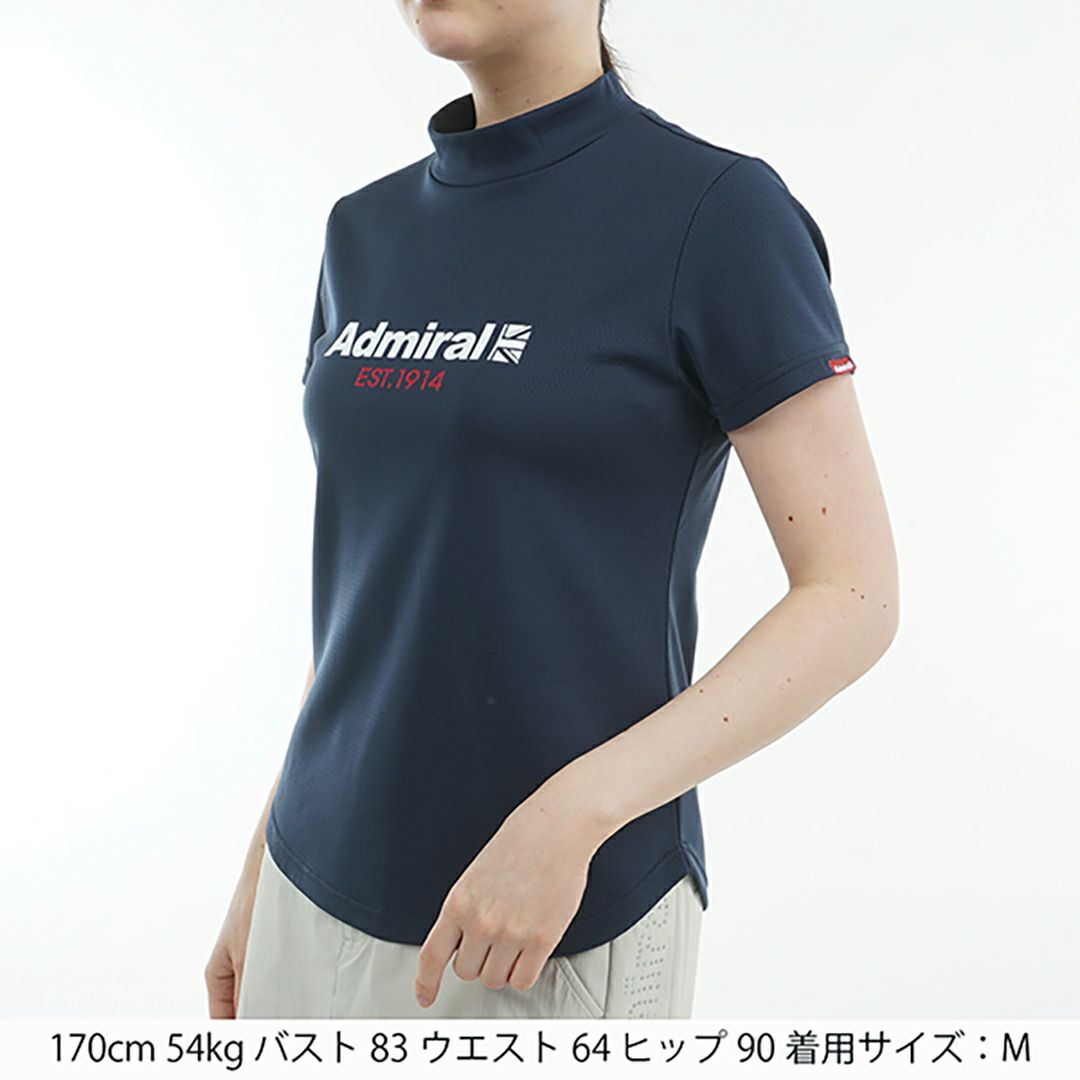 アドミラル ゴルフ Admiral GOLF レディース レディース カラタッチ ロゴプリントモックシャツ ADLA518 詳細6