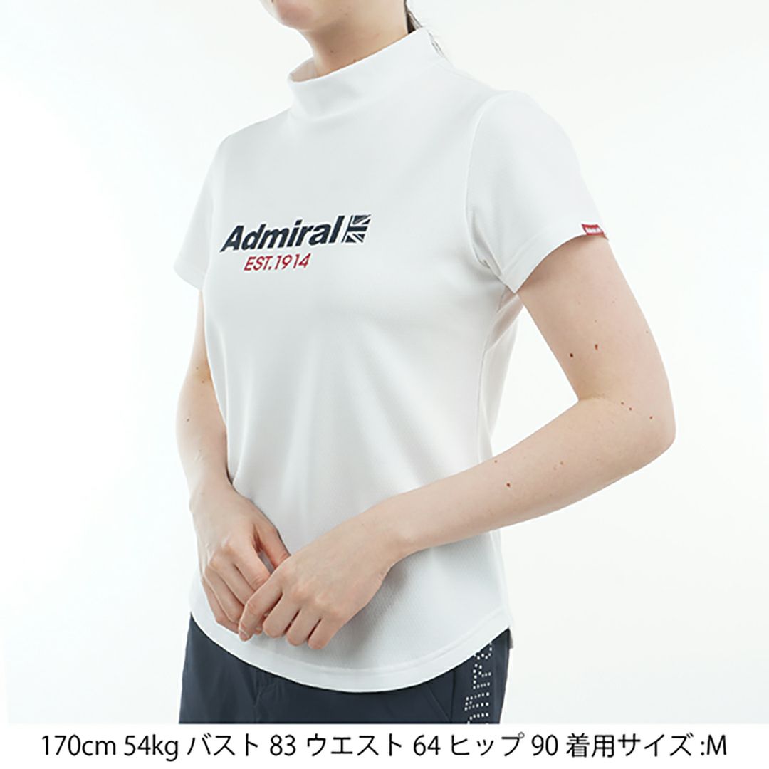 アドミラル ゴルフ Admiral GOLF レディース レディース カラタッチ ロゴプリントモックシャツ ADLA518 詳細9