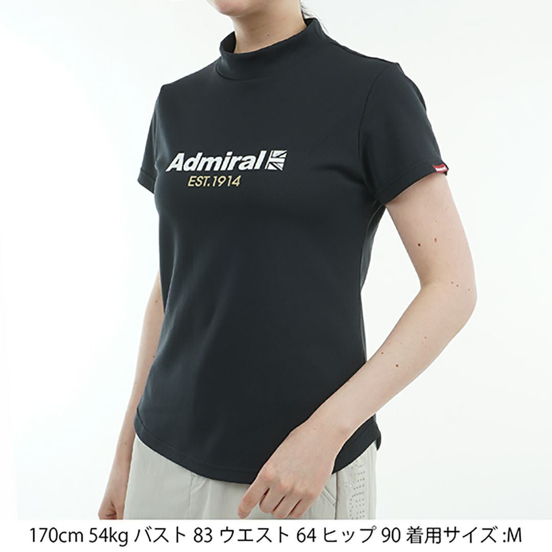アドミラル ゴルフ Admiral GOLF レディース レディース カラタッチ ロゴプリントモックシャツ ADLA518 詳細12