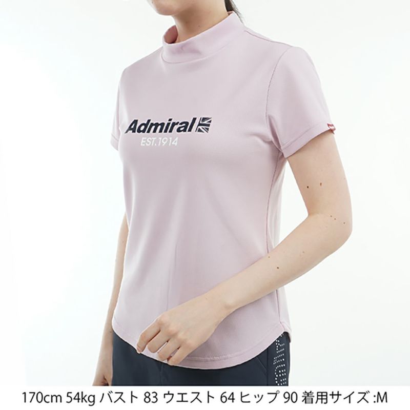 アドミラル ゴルフ Admiral GOLF レディース レディース カラタッチ ロゴプリントモックシャツ ADLA518 詳細15