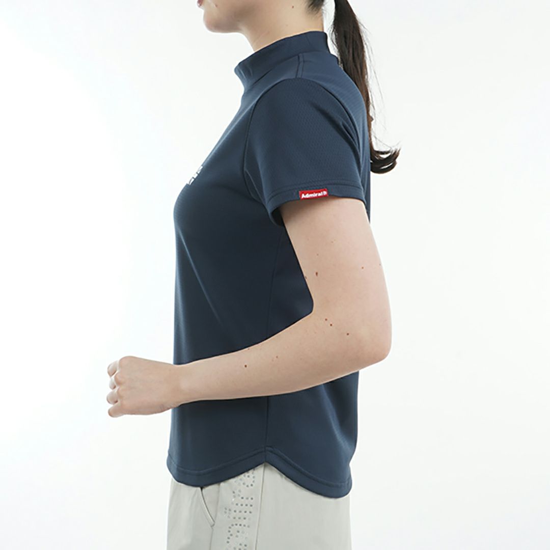 アドミラル ゴルフ Admiral GOLF レディース レディース カラタッチ ロゴプリントモックシャツ ADLA518 詳細21