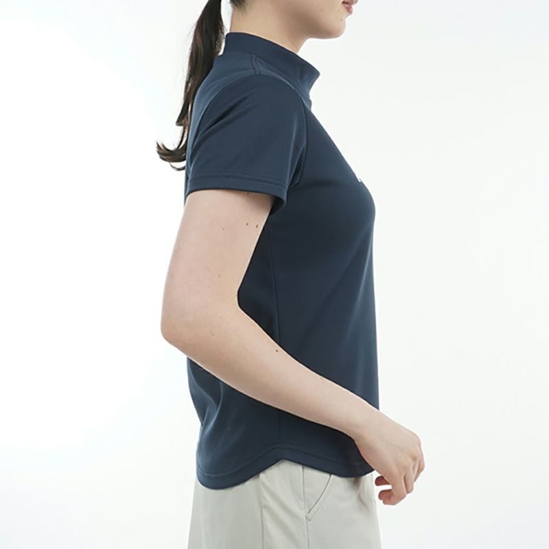 アドミラル ゴルフ Admiral GOLF レディース レディース カラタッチ ロゴプリントモックシャツ ADLA518 詳細22