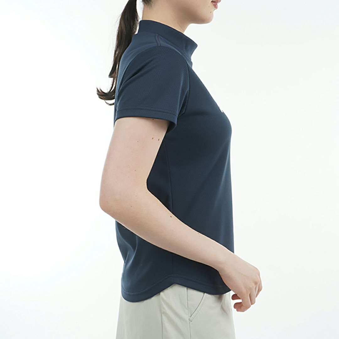 アドミラル ゴルフ Admiral GOLF レディース レディース カラタッチ ロゴプリントモックシャツ ADLA518 詳細22