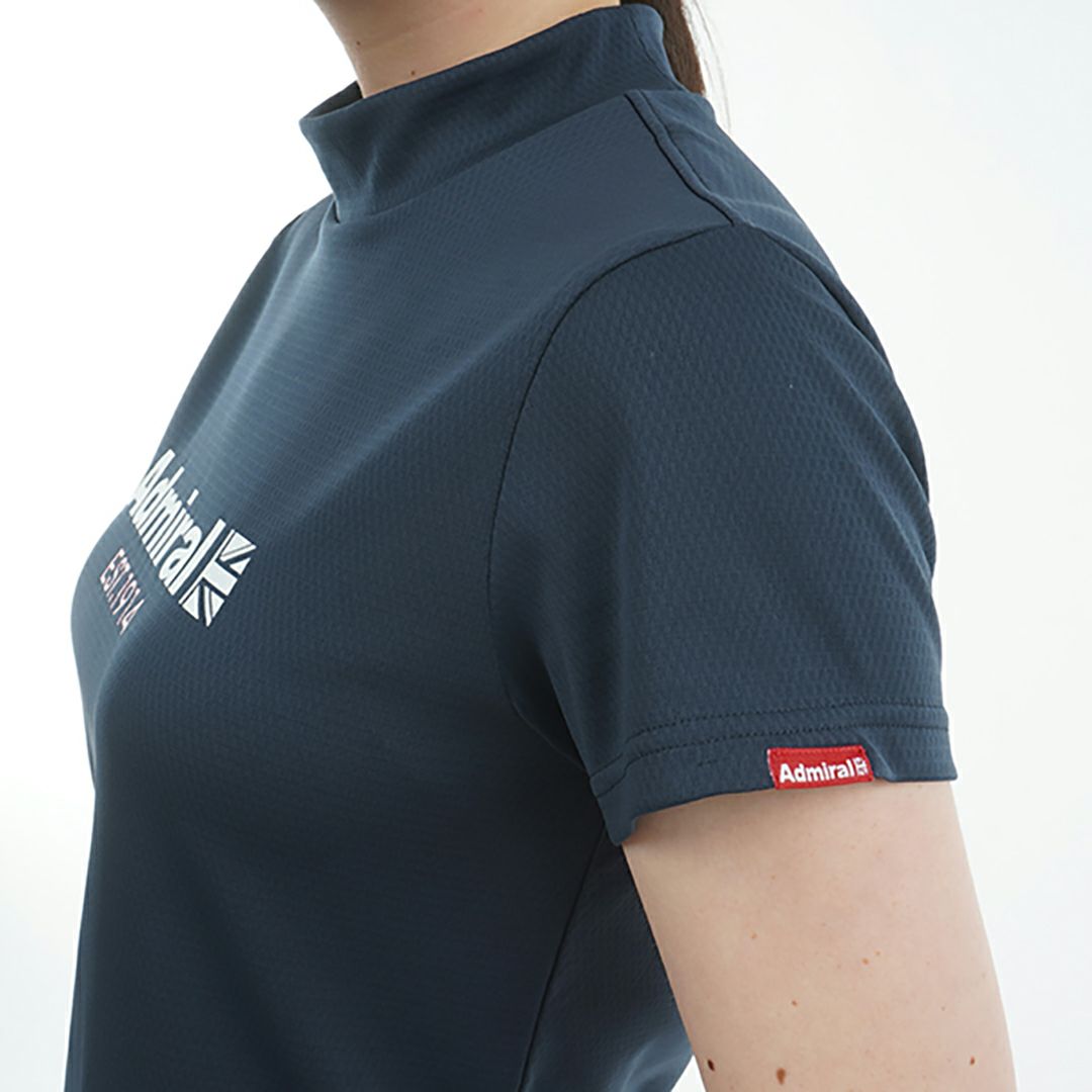 アドミラル ゴルフ Admiral GOLF レディース レディース カラタッチ ロゴプリントモックシャツ ADLA518 詳細24
