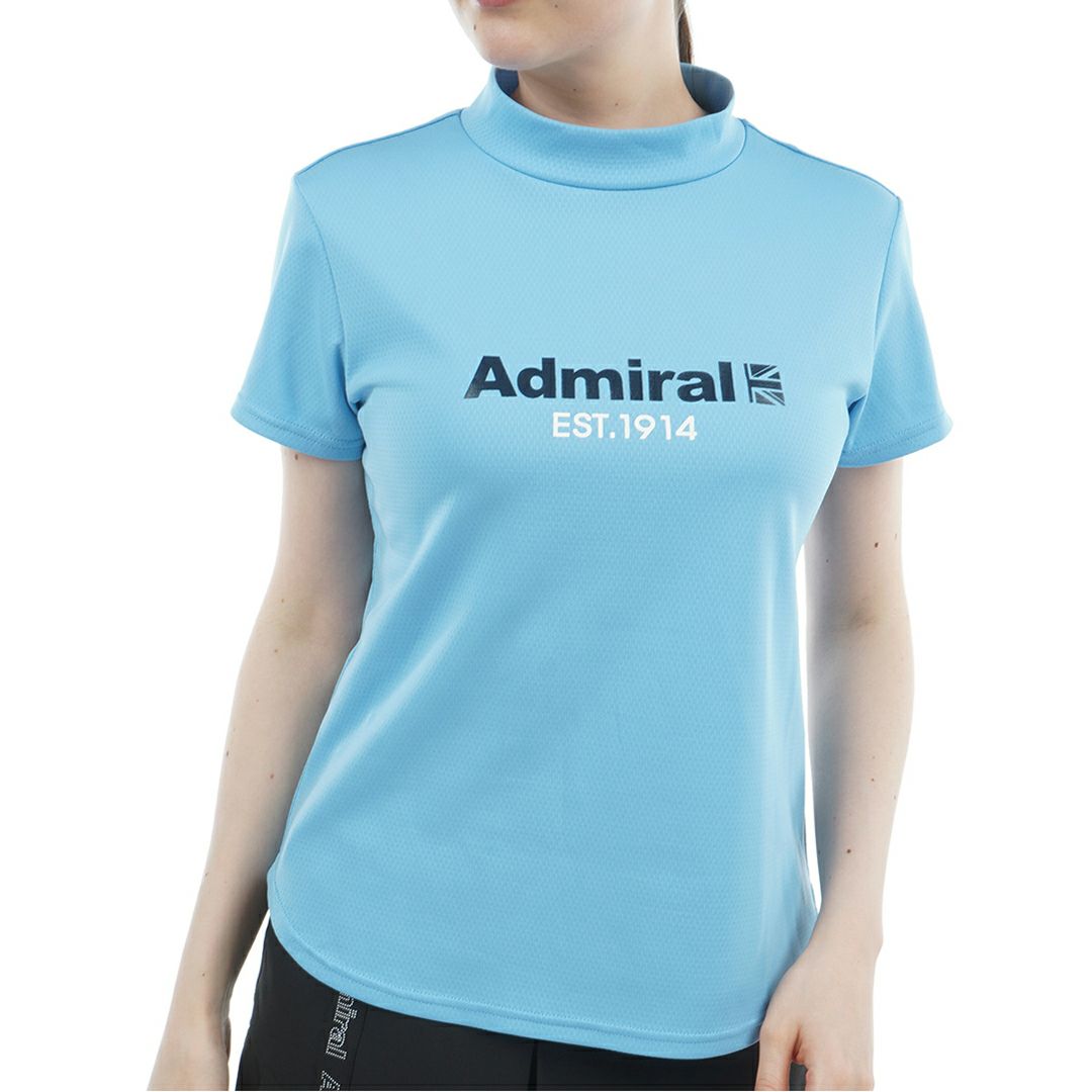 アドミラル ゴルフ Admiral GOLF レディース レディース カラタッチ ロゴプリントモックシャツ ADLA518 詳細6
