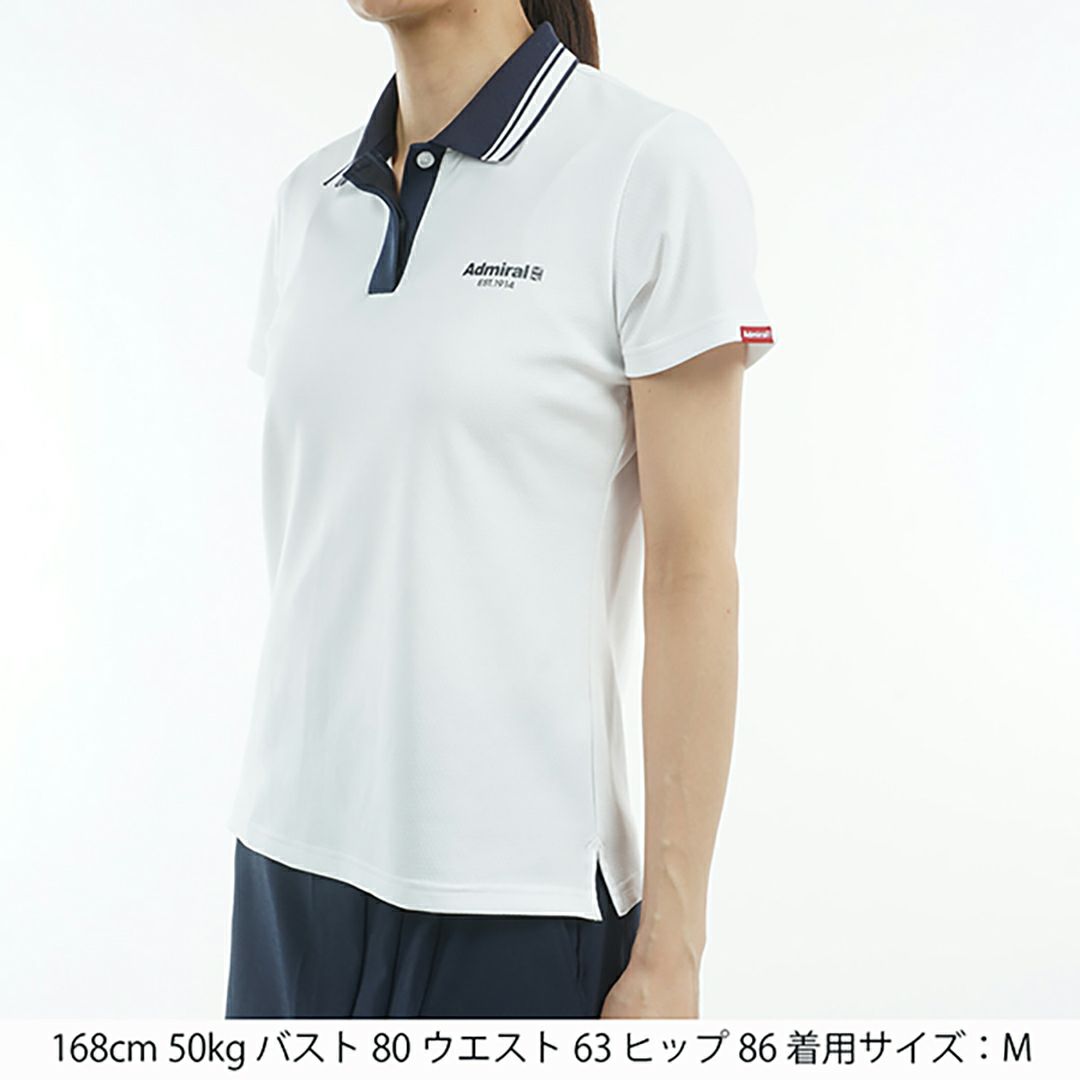 アドミラル ゴルフ Admiral GOLF レディース レディース カラタッチ ワンポイントポロシャツ ADLA519 詳細8