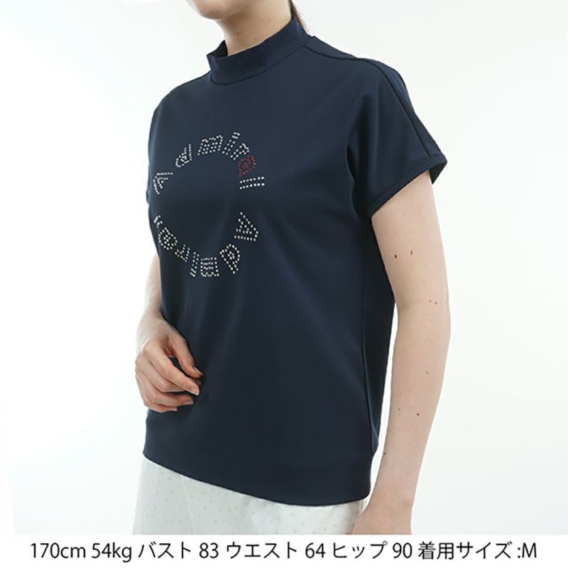 アドミラル ゴルフ Admiral GOLF レディース レディース メタリックロゴ カノコモックシャツ ADLA523 詳細9