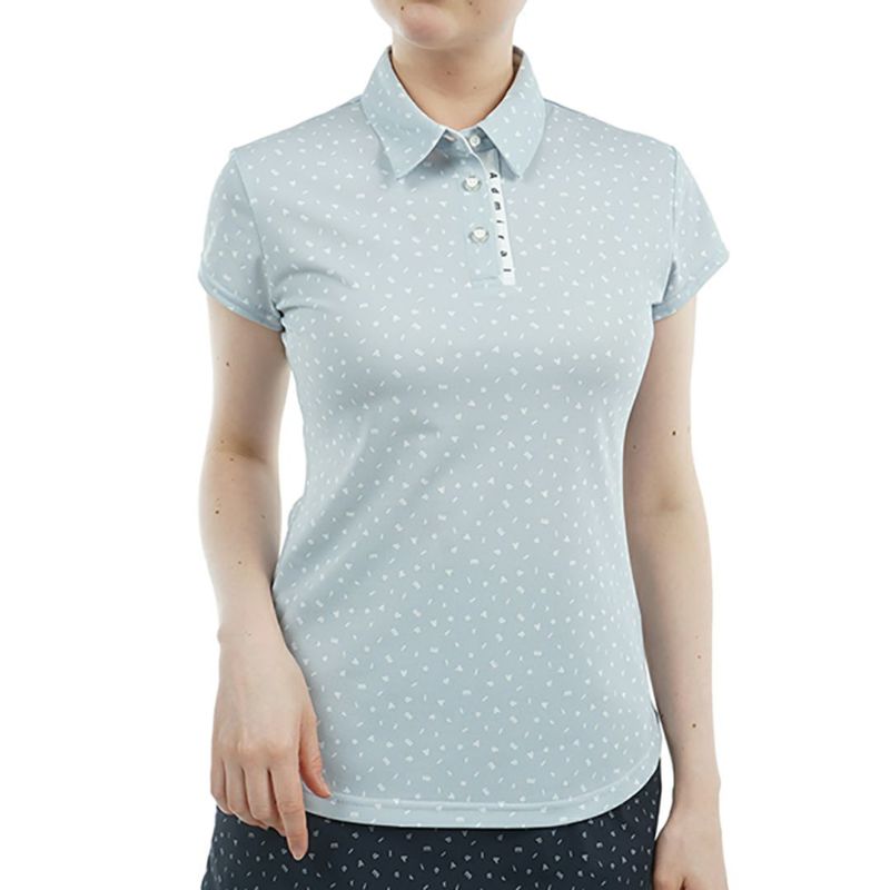 アドミラル ゴルフ Admiral GOLF レディース レディース ダンシングロゴ キャップスリーブポロシャツ ADLA524 詳細1