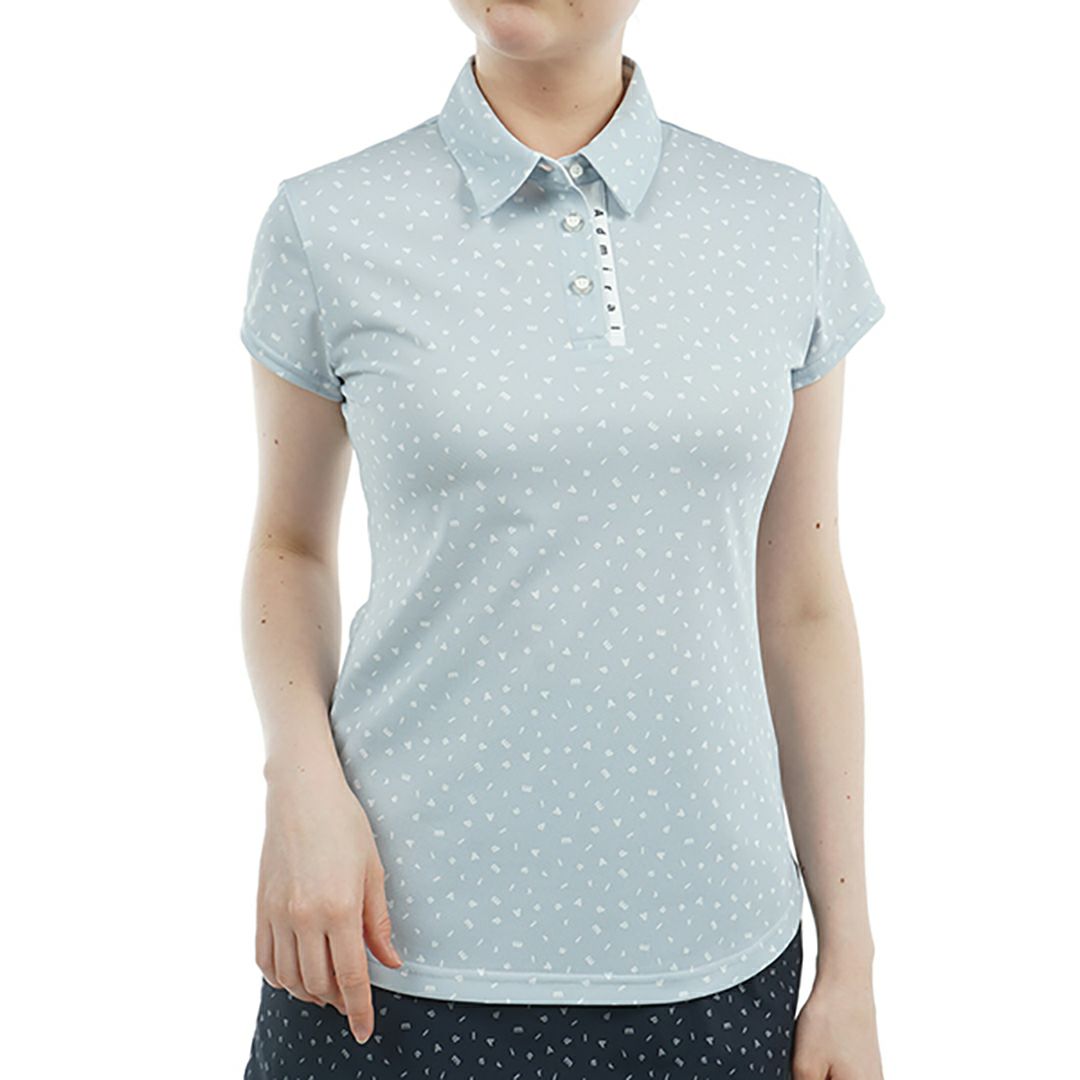 アドミラル ゴルフ Admiral GOLF レディース レディース ダンシングロゴ キャップスリーブポロシャツ ADLA524 詳細1