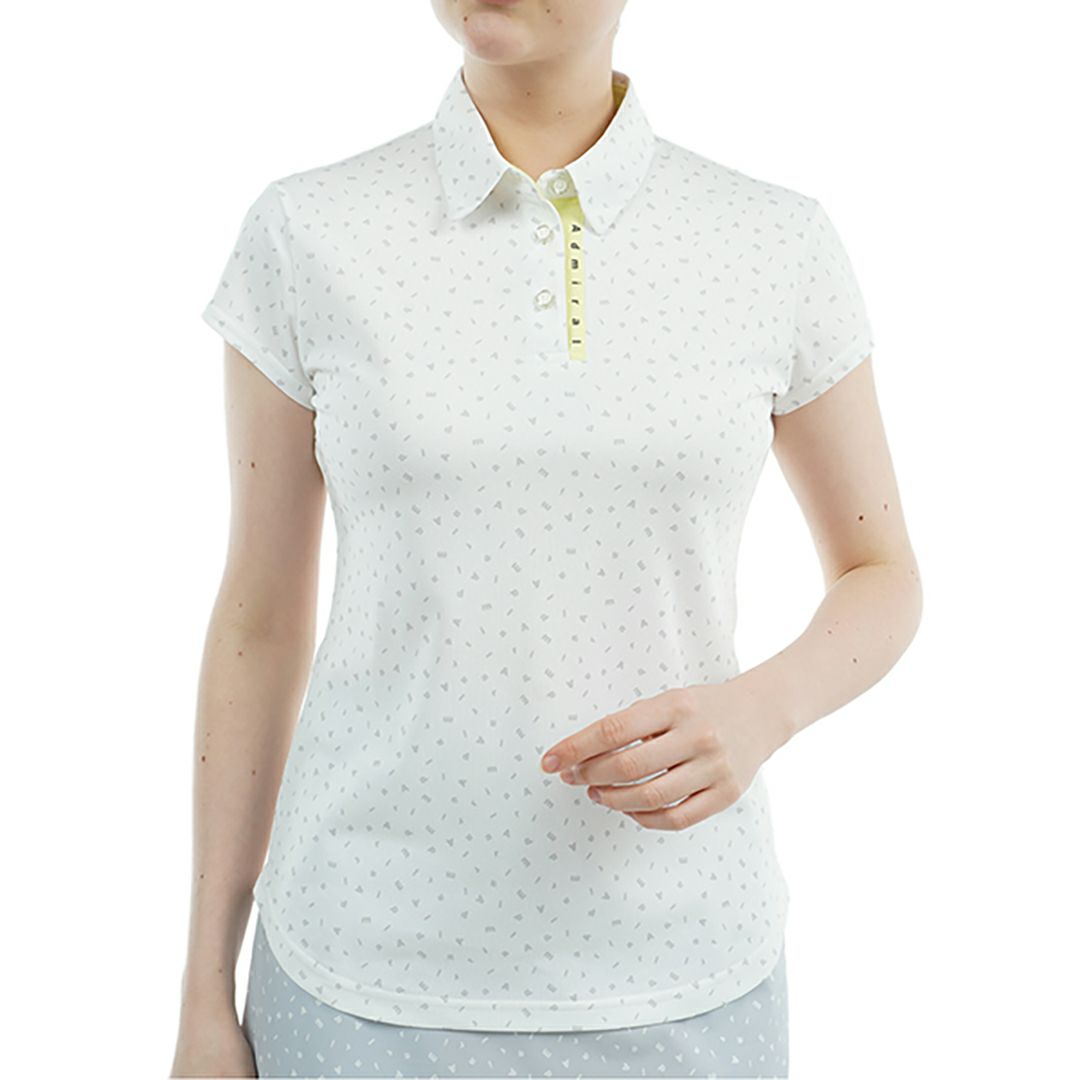 アドミラル ゴルフ Admiral GOLF レディース レディース ダンシングロゴ キャップスリーブポロシャツ ADLA524 詳細2