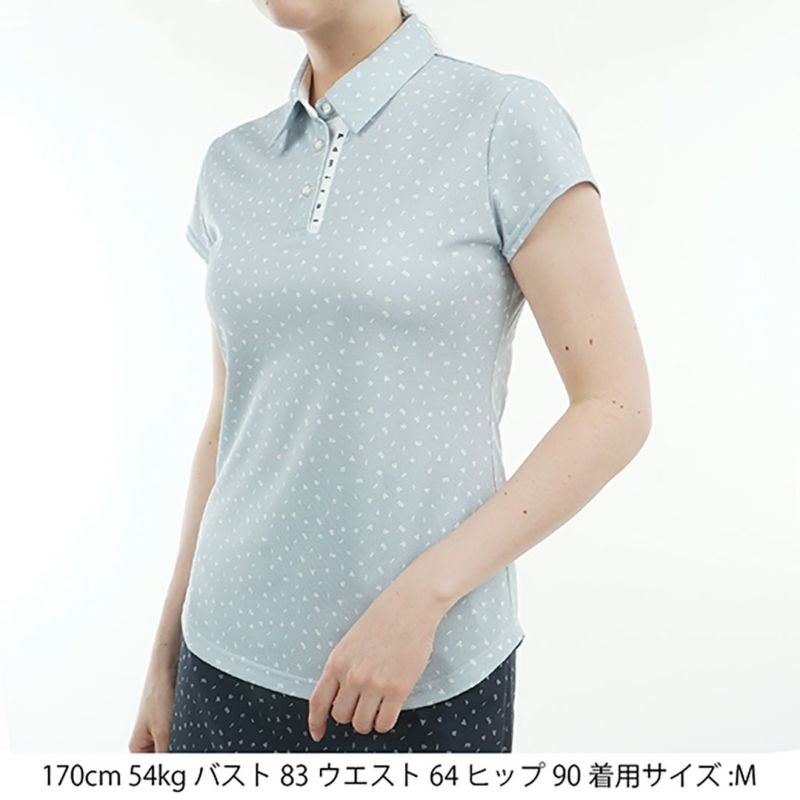 アドミラル ゴルフ Admiral GOLF レディース レディース ダンシングロゴ キャップスリーブポロシャツ ADLA524 詳細4