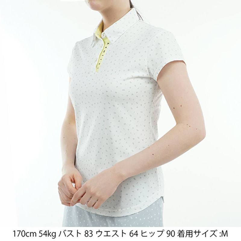 アドミラル ゴルフ Admiral GOLF レディース レディース ダンシングロゴ キャップスリーブポロシャツ ADLA524 詳細6