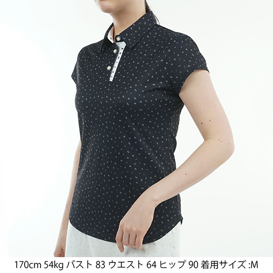 アドミラル ゴルフ Admiral GOLF レディース レディース ダンシングロゴ キャップスリーブポロシャツ ADLA524 詳細8