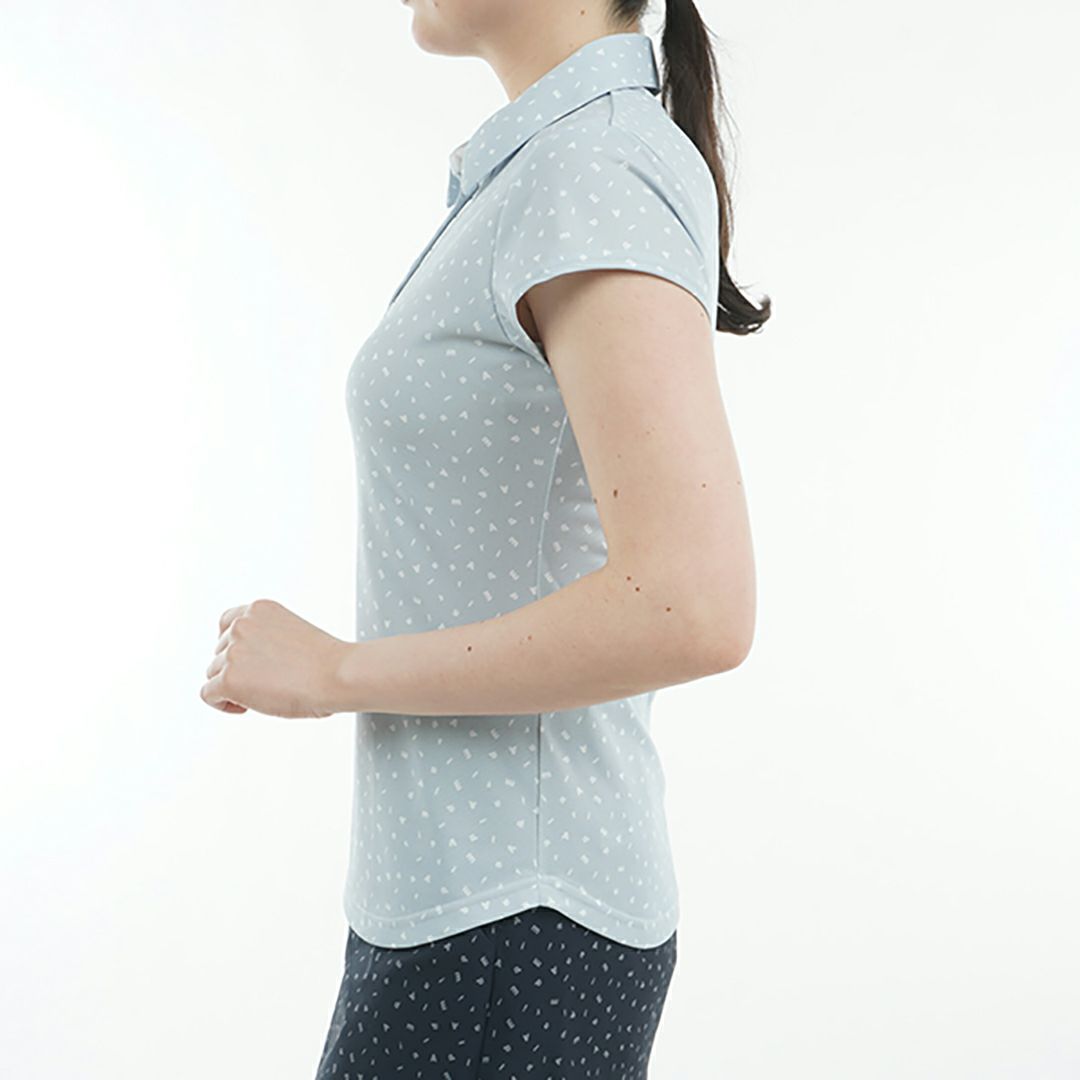 アドミラル ゴルフ Admiral GOLF レディース レディース ダンシングロゴ キャップスリーブポロシャツ ADLA524 詳細10