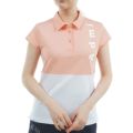 アドミラル ゴルフ Admiral GOLF レディース レディース カノコブロッキング キャップスリーブポロシャツ ADLA528 詳細1