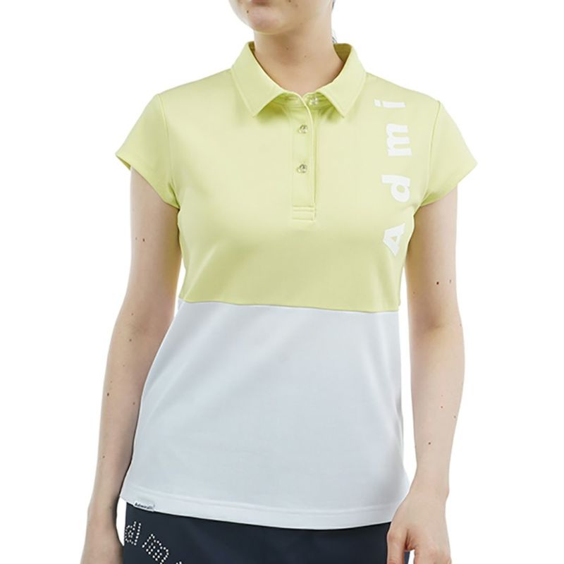 アドミラル ゴルフ Admiral GOLF レディース レディース カノコブロッキング キャップスリーブポロシャツ ADLA528 詳細3