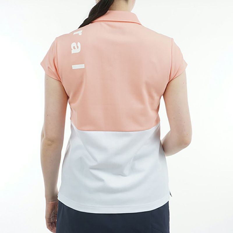 アドミラル ゴルフ Admiral GOLF レディース レディース カノコブロッキング キャップスリーブポロシャツ ADLA528 詳細5