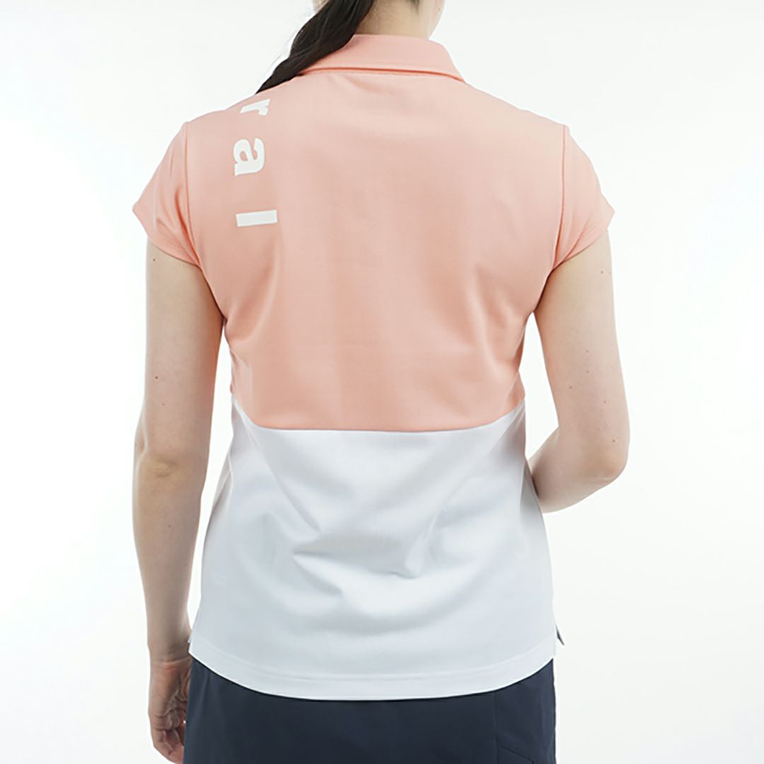 アドミラル ゴルフ Admiral GOLF レディース レディース カノコブロッキング キャップスリーブポロシャツ ADLA528 詳細5