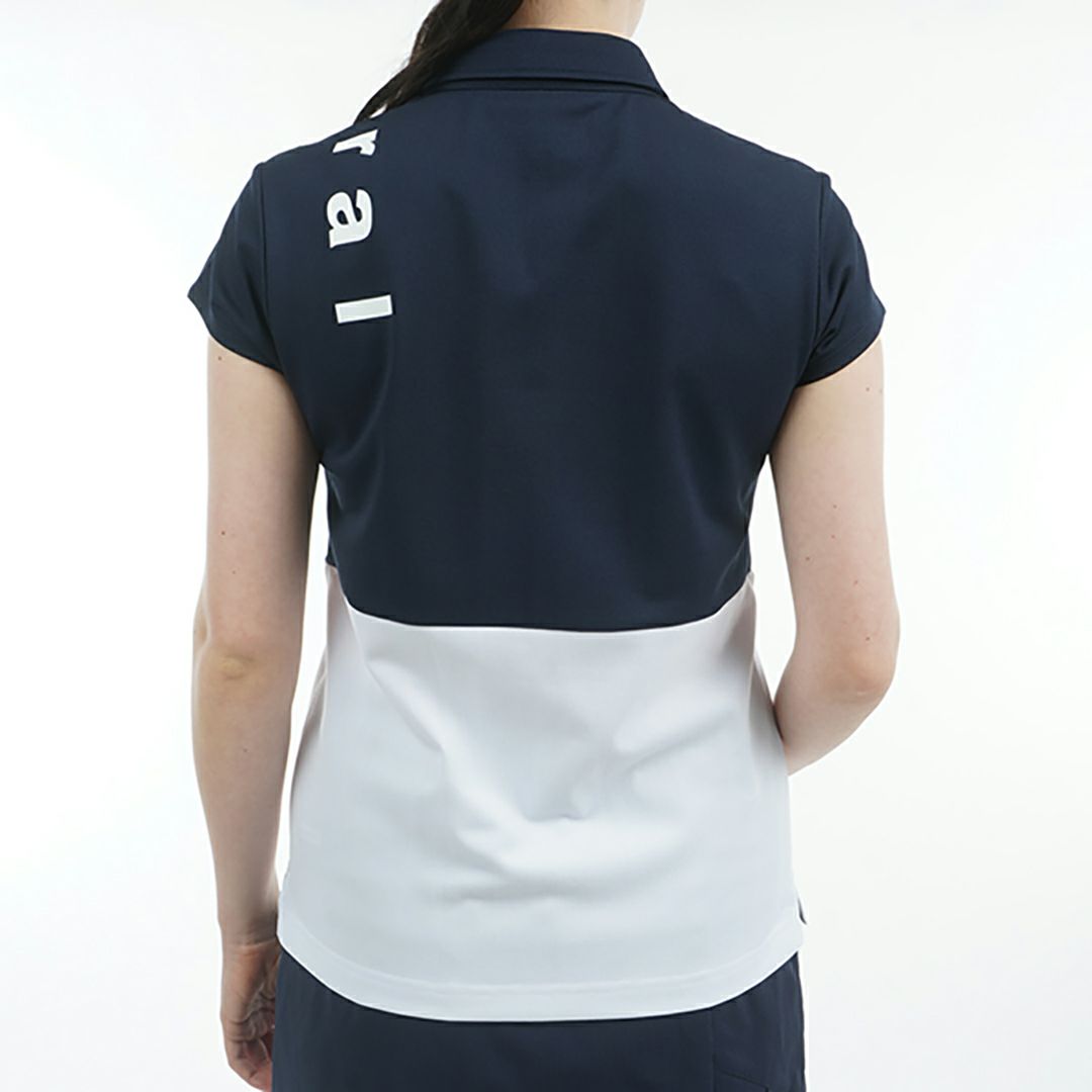 アドミラル ゴルフ Admiral GOLF レディース レディース カノコブロッキング キャップスリーブポロシャツ ADLA528 詳細7