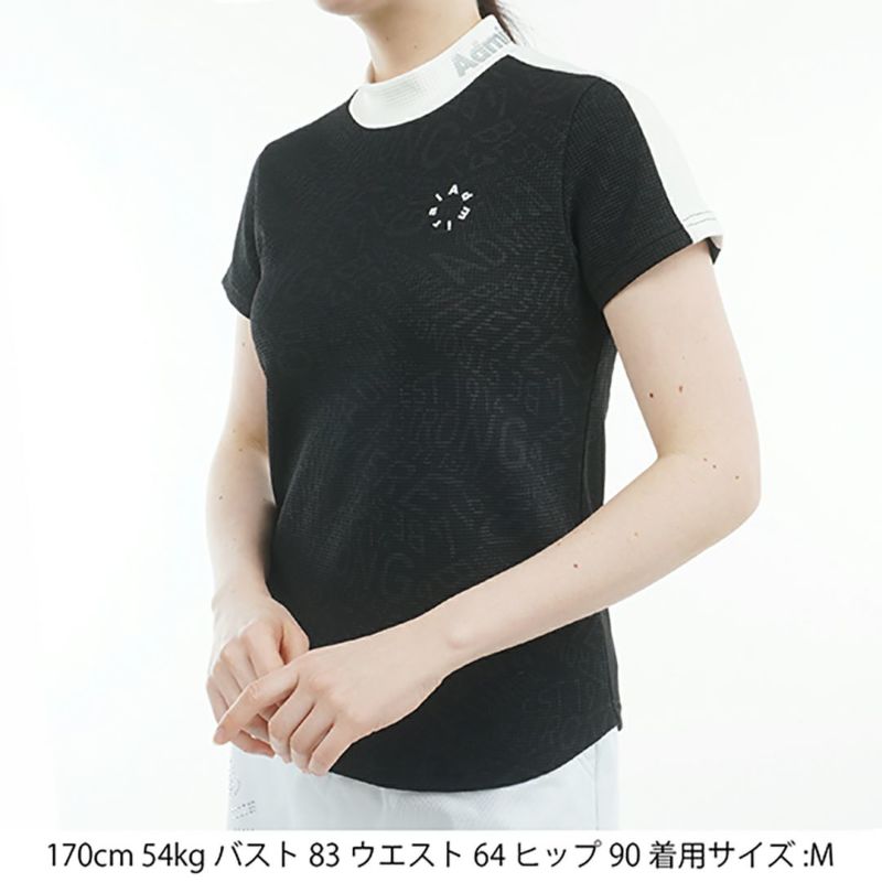 アドミラル ゴルフ Admiral GOLF レディース レディース 接触冷感 ジオメタリックロゴ モックシャツ ADLA529 詳細5