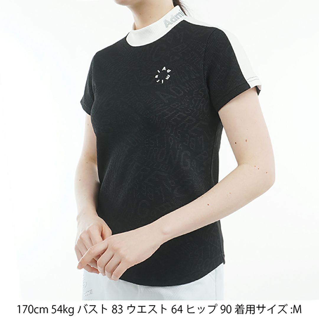 アドミラル ゴルフ Admiral GOLF レディース レディース 接触冷感 ジオメタリックロゴ モックシャツ ADLA529 詳細5